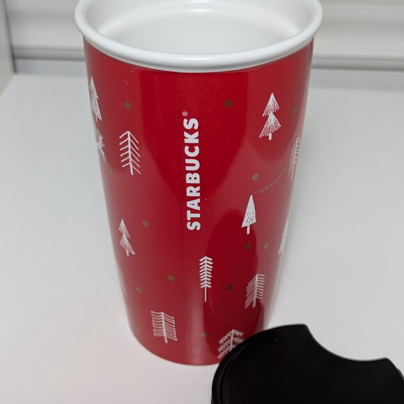 Starbucks Holiday Christmas Red Ceramic Tumbler - Picture 4 of 9